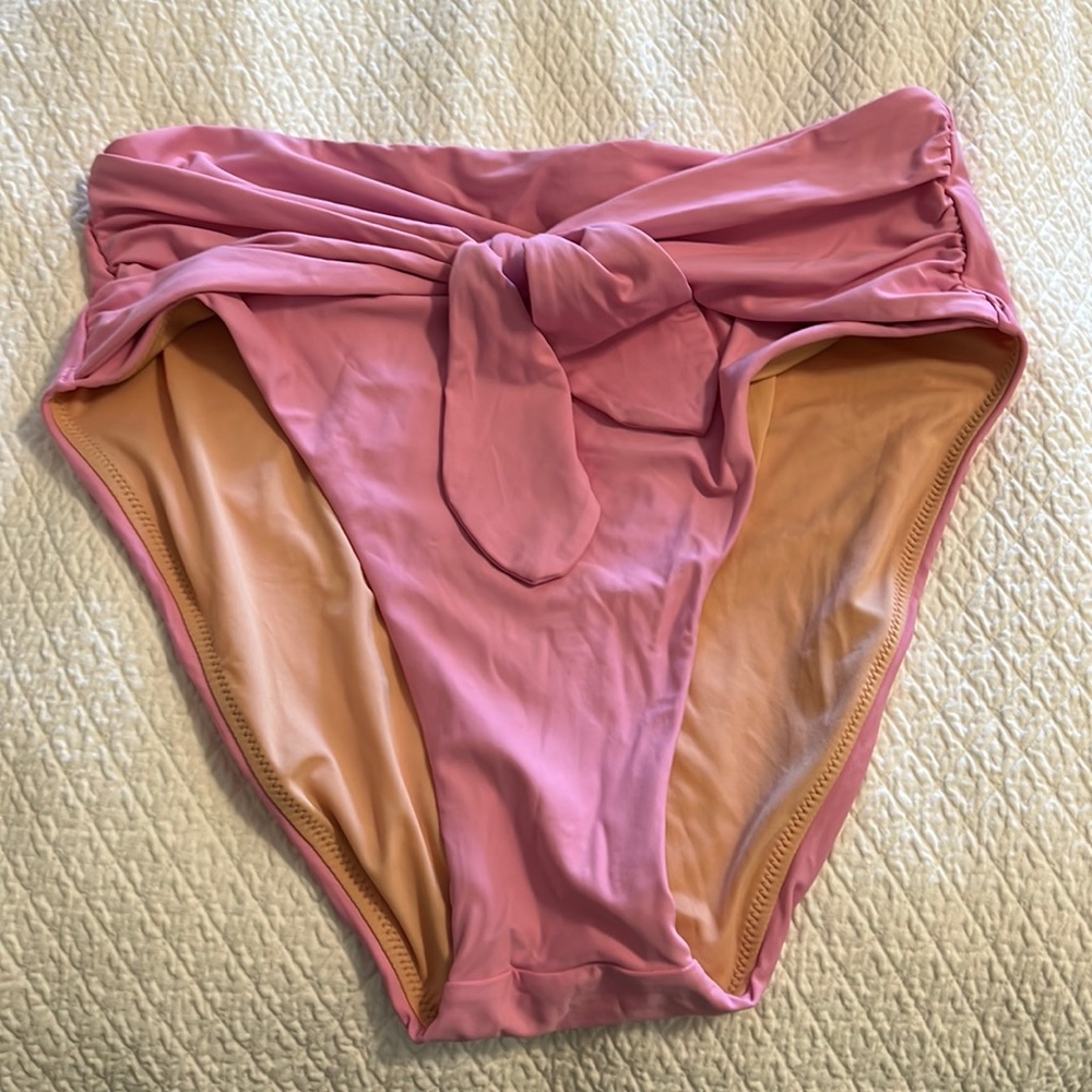 JCrew High-waisted High-cut Knotted Bathing Suit Bottom